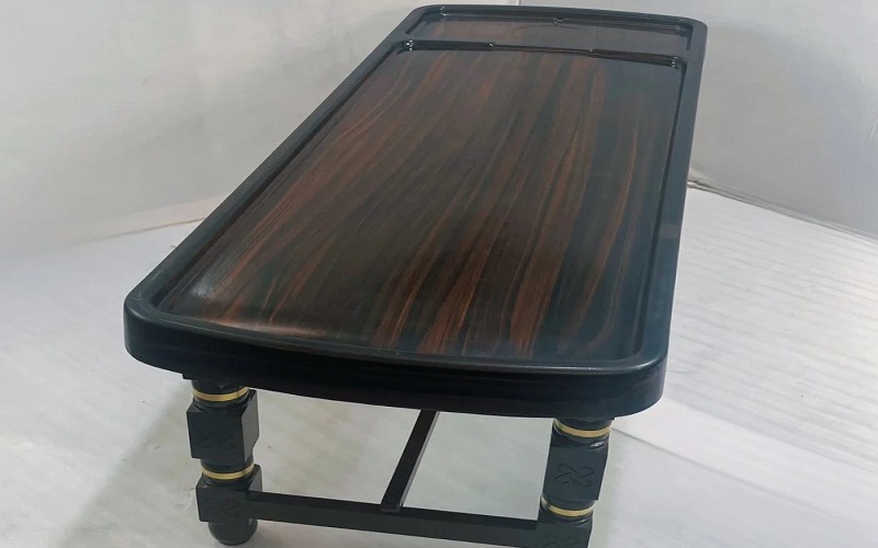 Standard Design Wooden Abhyang (Massage) Table With Wooden Bottom Stand